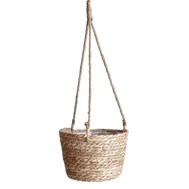 The Braided Jute Hanging Planter